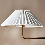 Люстра линейная с 2-мя белыми плиссированными тканевыми абажурами Combination варинант исполнения - 3 | Loft Concept в Омске