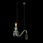 Подвесной светильник стеклянный в виде канделябра Curved Glass Chandelier варинант исполнения - 2 | Loft Concept в Омске