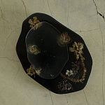 Подставка из эпоксидной смолы с цветами черная Epoxy Resin Flowers Black варинант исполнения - 2 | Loft Concept в Омске