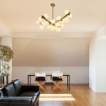 Люстра подвесная фигурная с белыми лампами в форме шара Felicitat варинант исполнения - 1 | Loft Concept в Омске