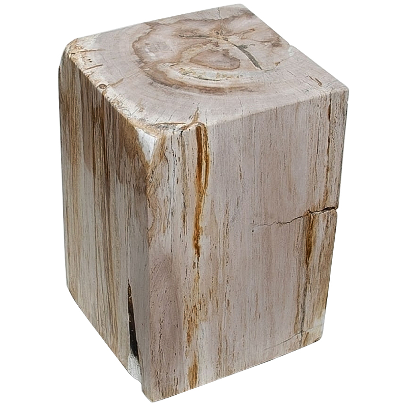 Стул из окаменелого дерева Petrified Wood Square Бежевый Стул из окаменелого дерева Petrified Wood Square Бежевый в Омске | Loft Concept