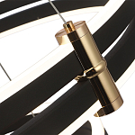 Люстра светодиодная с 3-мя плафонами в форме колец из акрила и алюминия с пультом для регулировки света Ring Horizontal Anthracite варинант исполнения - 8 | Loft Concept в Омске