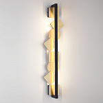 Бра вертикальное черного цвета с золотыми кругами и квадратами Gravyura варинант исполнения - 4 | Loft Concept в Омске