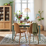 Деревянный обеденный стол Wavy Wooden Dining Table Green варинант исполнения - 6 | Loft Concept в Омске