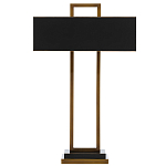 Настольная лампа прямоугольная с черным абажуром Strictness of Forms варинант исполнения - 2 | Loft Concept в Омске