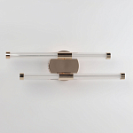 Бра с круглым основанием золотого цвета и двумя вертикальными плафонами Hex Scaffold варинант исполнения - 3 | Loft Concept в Омске