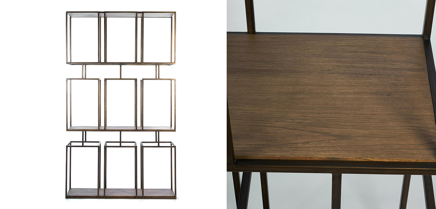 Стеллаж Bronx metal & mahogany Стеллаж Bronx metal & mahogany - Loft-Concept в Омске