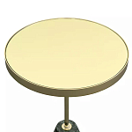 Кофейный столик с круглой зеркальной столешницей и мраморным основанием Stable Base варинант исполнения - 2 | Loft Concept в Омске