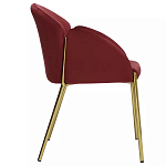 Стул бордовый на золотистых ножках Burgundy Chair варинант исполнения - 2 | Loft Concept в Омске