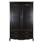 Шкаф черный с 4-мя ящиками и 2-мя дверцами в стиле Прованс Vintage варинант исполнения - 1 | Loft Concept в Омске