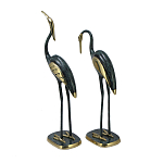 Статуэтка бронзовая пара Журавли синие Bronze Birds варинант исполнения - 2 | Loft Concept в Омске