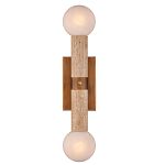 Бра цилиндрической формы с 2-мя плафонами белого цвета Marble Glow варинант исполнения - 1 | Loft Concept в Омске