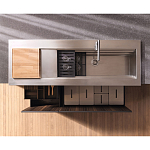 Кухонный гарнитур из массива дерева и камня HI-LINE 6 FRAME DOOR Dada Engenereed Kitchen варинант исполнения - 8 | Loft Concept в Омске