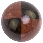 Шар декоративный из натуральных камней Лемезит и Змеевик Черный Natural Stone Spheres варинант исполнения - 1 | Loft Concept в Омске