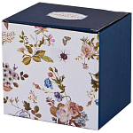 Кружка синяя из фарфора с рисунком цветов 400 мл Garden Whisper Porcelain Set  варинант исполнения - 2 | Loft Concept в Омске