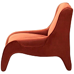 Дизайнерское кресло оранжевое в мягкой велюровой обивке Granger Armchair Orange варинант исполнения - 2 | Loft Concept в Омске
