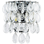 Бра с хрустальными подвесками в виде капель Antoine Crystal Drops Chrome Wall Lamp варинант исполнения - 1 | Loft Concept в Омске
