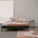 Ковер из хлопка с абстрактным принтом бежевого цвета Elysian Flow Blush варинант исполнения - 5 | Loft Concept в Омске