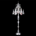 Торшер с 12-ю белыми текстильными абажурами и хрустальными подвесками Lustre Reverie варинант исполнения - 3 | Loft Concept в Омске