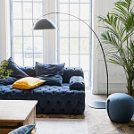 Трехместный диван темно-синий Campion Deep Blue Sofa варинант исполнения - 4 | Loft Concept в Омске