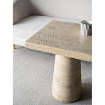 Столик приставной с квадратной столешницей Textured Cream Table варинант исполнения - 6 | Loft Concept в Омске