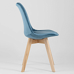 Стул с мягким велюровым сиденьем Arvika Blue варинант исполнения - 2 | Loft Concept в Омске