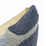 Чехол на подушку с рисунком серо-синего цвета Elan Textured варинант исполнения - 3 | Loft Concept в Омске