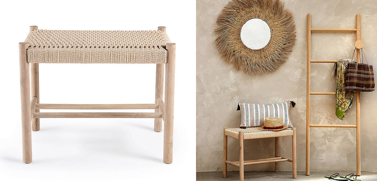 Банкетка Enzo Wicker Beige Banquet mini Банкетка Enzo Wicker Beige Banquet mini - Loft-Concept в Омске