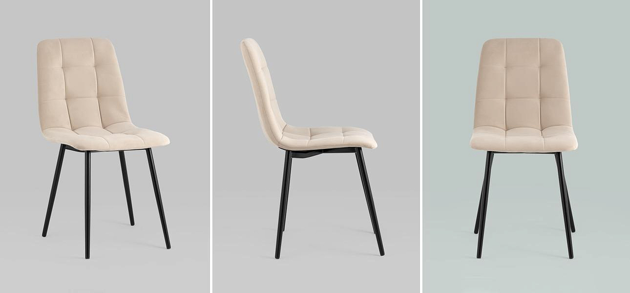 Стул NANCY S-2 Chair Бежевый Велюр Стул NANCY S-2 Chair Бежевый Велюр - Loft-Concept в Омске