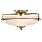 Потолочный светильник со стеклянным плафоном на изогнутых кронштейнах Quoizel  варинант исполнения - 11 | Loft Concept в Омске