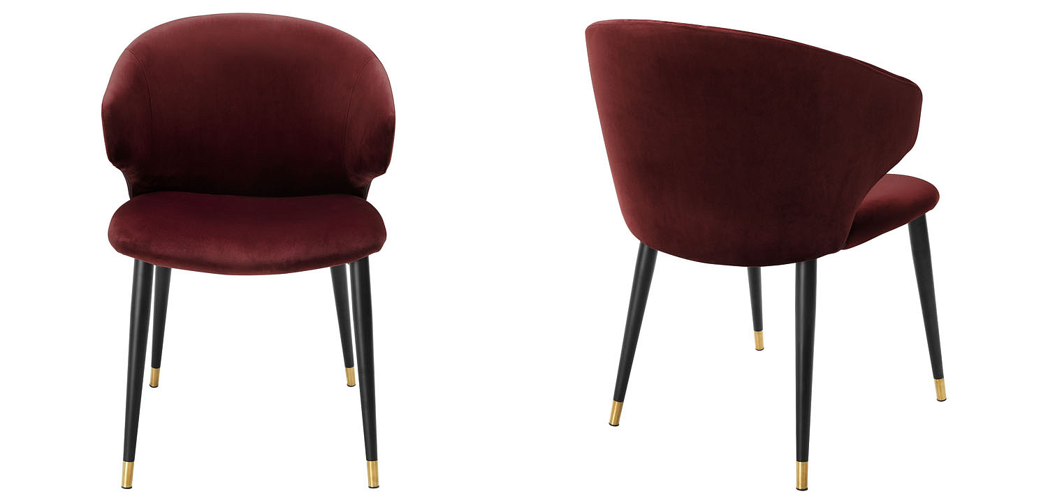 Стул Eichholtz DINING CHAIR VOLANTE burgundy Стул Eichholtz DINING CHAIR VOLANTE burgundy - Loft-Concept в Омске