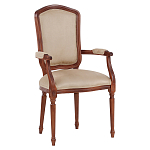 Стул с подлокотниками из натурального бука бежевый Solid Luxury варинант исполнения - 2 | Loft Concept в Омске