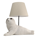 Настольная лампа в детскую Белый морской котик варинант исполнения - 1 | Loft Concept в Омске