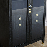 Дизайнерский шкаф витрина Elsa Dreams Black с 4-мя ящиками варинант исполнения - 3 | Loft Concept в Омске