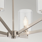 Люстра с 6-ю прозрачными цилиндрическими плафонами Kichler варинант исполнения - 13 | Loft Concept в Омске