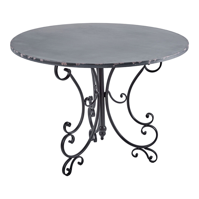 Столик кованный в прованском стиле Vaucluse Черный в Омске | Loft Concept 