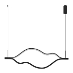 Подвесной светильник волнообразный изогнутый черного цвета 4000К Spiral Lighting варинант исполнения - 3 | Loft Concept в Омске