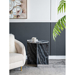 Столик кофейный с столешницей из черного мрамора Compact Black Marble Table варинант исполнения - 8 | Loft Concept в Омске