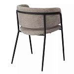 Стул полукруглый с каркасом из металла и мягким сиденьем и спинкой Soft Chenille варинант исполнения - 1 | Loft Concept в Омске