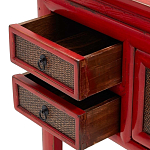 Деревянная консоль в китайском стиле с ящиками и дверцами красная Chinese Console Table варинант исполнения - 6 | Loft Concept в Омске