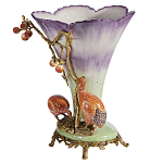 Ваза с цесарками из фарфора с бронзовыми элементами Garden of Eden варинант исполнения - 4 | Loft Concept в Омске