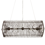 Люстра круглая из тонких прутьев Thin Bronze Rods варинант исполнения - 3 | Loft Concept в Омске