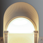 Встраиваемый в стену гипсовый светильник под покраску с арками и рельефными колоннами Antiquity Athena варинант исполнения - 7 | Loft Concept в Омске