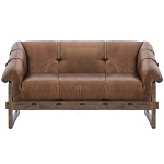 Двухместный диван Duncan винтажная коричневая кожа варинант исполнения - 1 | Loft Concept в Омске