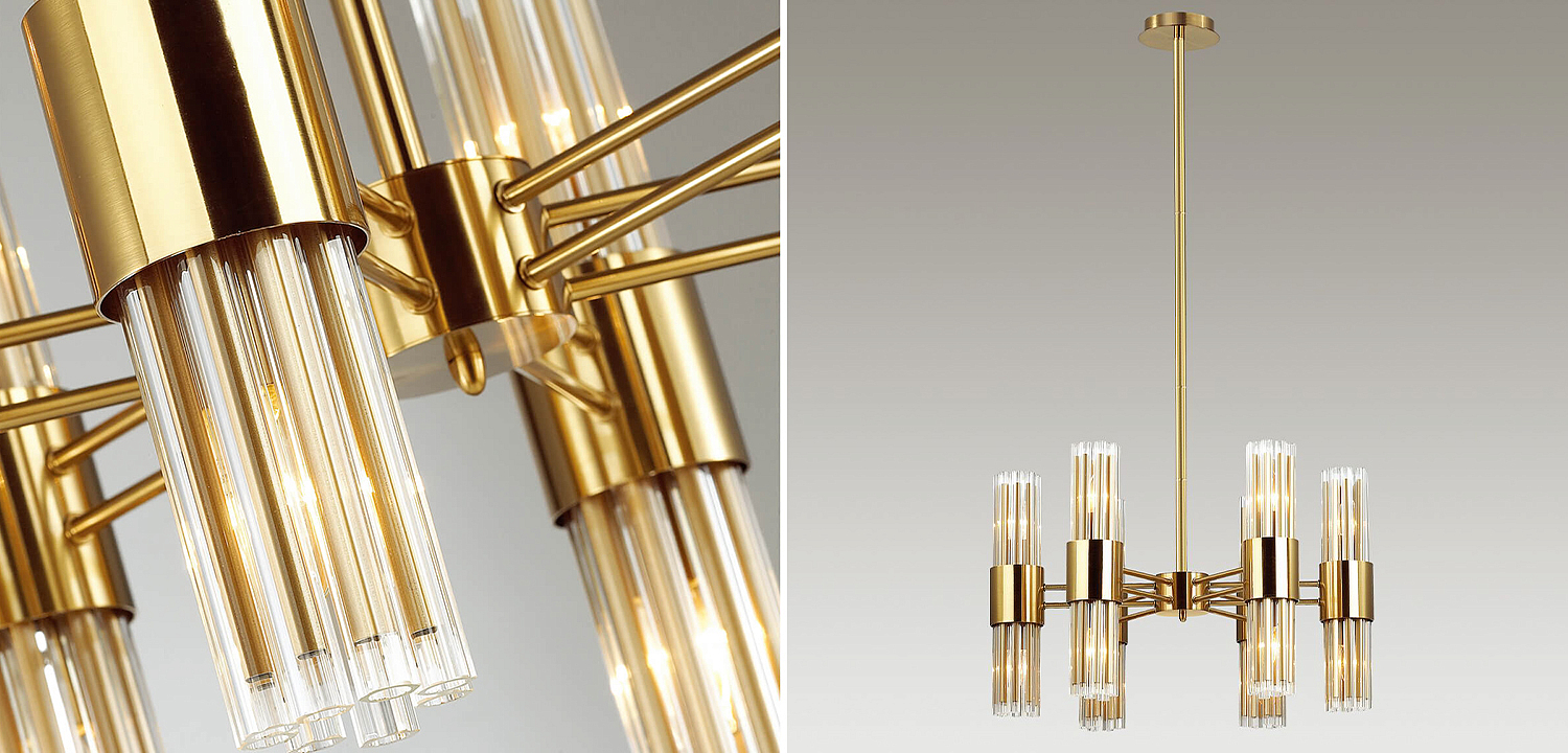 Люстра Gladwin Glass Tubes Chandelier Люстра Gladwin Glass Tubes Chandelier - Loft-Concept в Омске