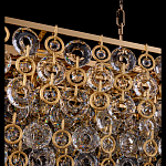 Люстра овальная каскадная с подвесками в форме колец Galaxy of Light варинант исполнения - 3 | Loft Concept в Омске