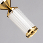 Подвесной светильник с двумя белыми рифлеными цилиндрическими плафонами Golden Swirl варинант исполнения - 6 | Loft Concept в Омске