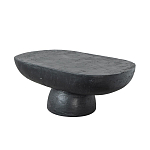 Столик кофейный черного цвета с овальной столешницей и круглым основанием Black Dalmen Table варинант исполнения - 5 | Loft Concept в Омске