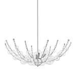 Люстра  с круглыми прозрачными шарами на серебряном каркасе Silver Stalk варинант исполнения - 2 | Loft Concept в Омске
