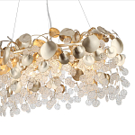 Люстра с декоративными подвесками из прозрачного стекла в форме монеток FAIRYTREE Light варинант исполнения - 9 | Loft Concept в Омске